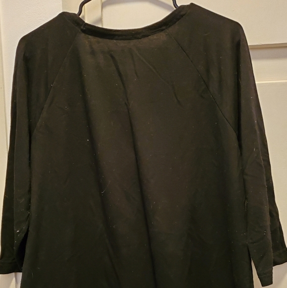Black Flowy T Shirt/Tunic - Picture 3 of 3